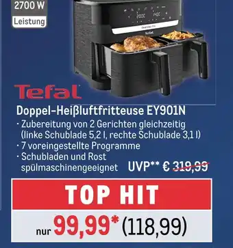 METRO Tefal doppel-heißluftfritteuse ey901n Angebot