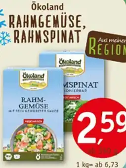 Erdkorn Biomarkt Ökoland RAHMGEMÜSE, RAHMSPINAT Angebot