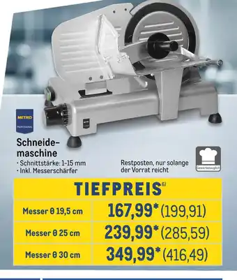 METRO Schneidemaschine Angebot