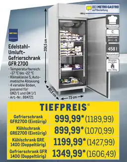 METRO Metro professional edelstahl-umluft-gefrierschrank gfr 2700 Angebot