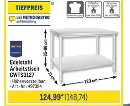 METRO Metro professional edelstahl arbeitstisch gwts3127 Angebot