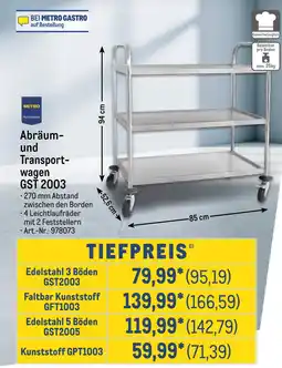 METRO Abräum- und transportwagen gst 2003 Angebot