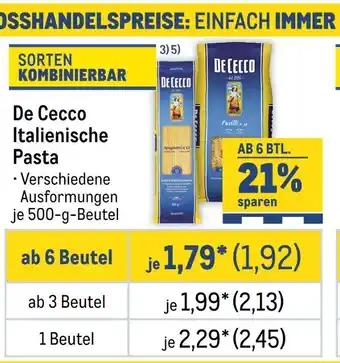 METRO De cecco italienische pasta Angebot