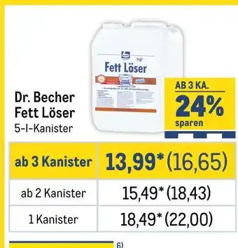 METRO Dr. becher fett löser Angebot