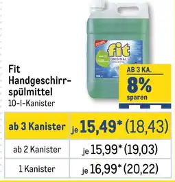 METRO Fit handgeschirrspülmittel 10-l-kanister Angebot