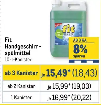 METRO Fit handgeschirrspülmittel 10-l-kanister Angebot