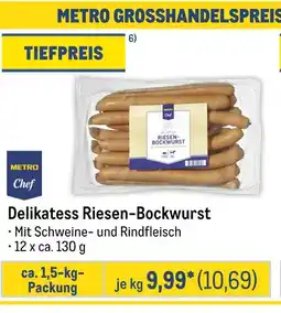 METRO Metro chef delikatess riesen-bockwurst Angebot