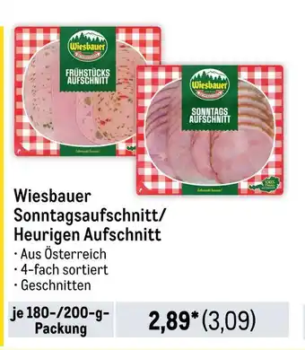 METRO Wiesbauer sonntagsaufschnitt/ heurigen aufschnitt Angebot