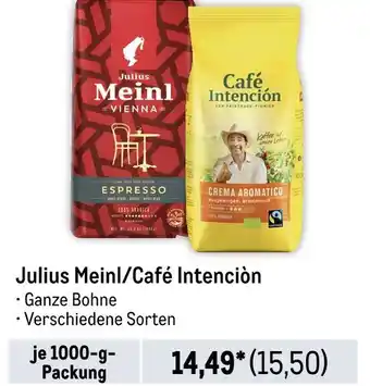 METRO Julius meinl oder café intenciòn kaffee Angebot