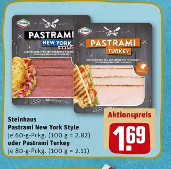 REWE Steinhaus pastrami new york style oder pastrami turkey Angebot