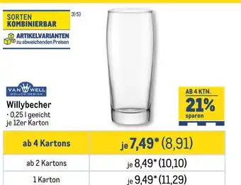 METRO Vanwell willybecher Angebot