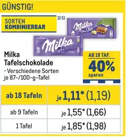 METRO Milka tafelschokolade Angebot