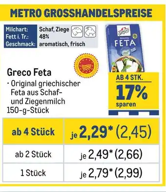 METRO Greco feta Angebot