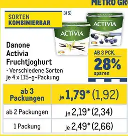 METRO Danone activia fruchtjoghurt Angebot