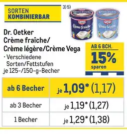 METRO Dr. oetker crème fraîche/ crème légère/crème vega Angebot