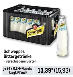 METRO Schweppes Bittergetränke Angebot