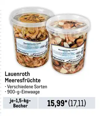 METRO Lauenroth meeresfrüchte Angebot