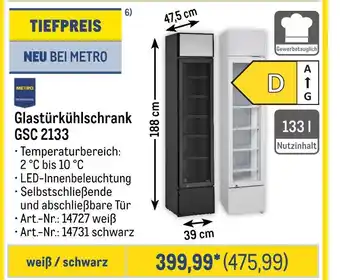 METRO Metro professional glastürkühlschrank gsc 2133 Angebot