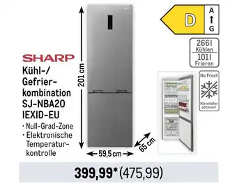 METRO Sharp kühl-/ gefrierkombination sj-nba20 iexid-eu Angebot