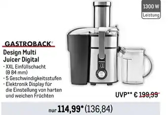 METRO Gastroback design multi juicer digital Angebot