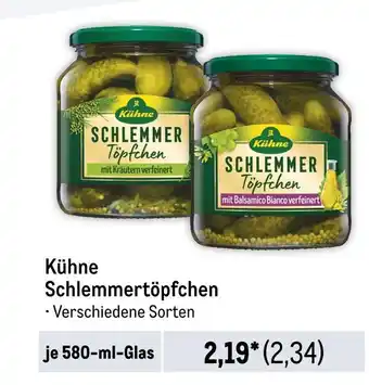 METRO Kühne schlemmertöpfchen Angebot