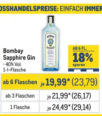 METRO Bombay sapphire gin Angebot