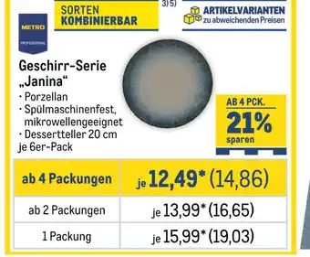 METRO Metro professional geschirr-serie „janina“ Angebot