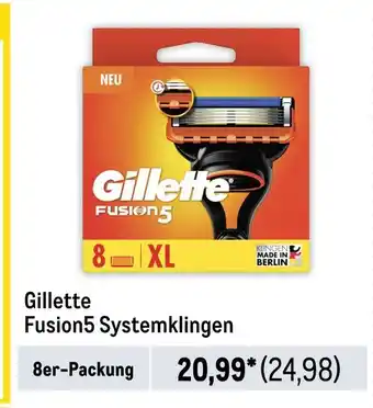 METRO Gillette fusion5 systemklingen Angebot