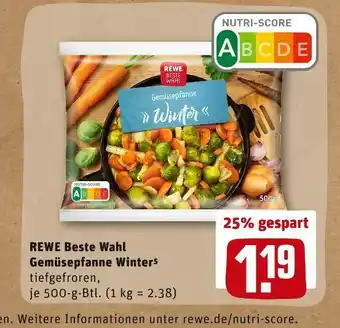 REWE Rewe beste wahl gemüsepfanne winter Angebot