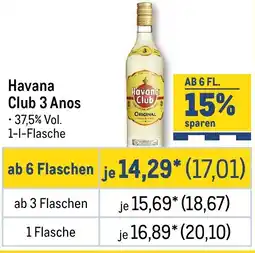 METRO Havana Club Club 3 Anos Angebot