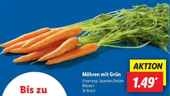 Lidl Möhren mit Grün Angebot