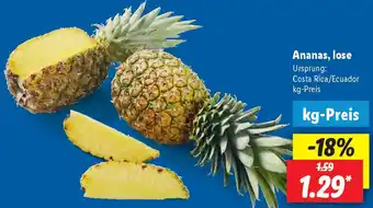 Lidl Ananas, lose Angebot