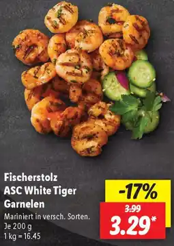 Lidl Fischerstolz ASC White Tiger Garnelen Angebot