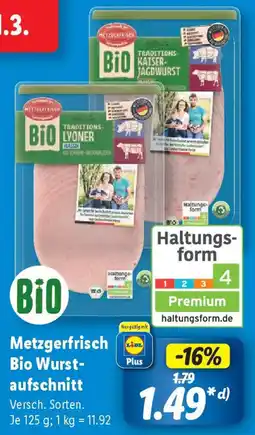 Lidl Metzgerfrische Bio Wurstaufschnitt Angebot