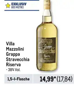 METRO Villa Mazzolini Grappa Stravecchia Riserva Angebot