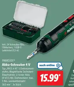 Lidl PARKSIDE Akku-Schrauber 4 V Angebot