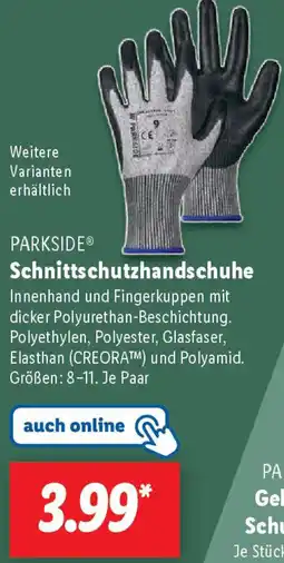 Lidl PARKSIDE Schnittschutzhandschuhe Angebot