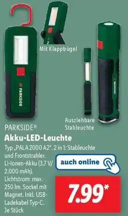 Lidl PARKSIDE Akku-LED-Leuchte Angebot