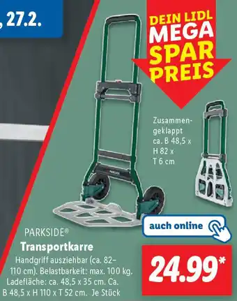 Lidl PARKSIDE Transportkarre Angebot