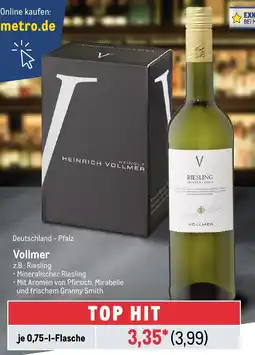 METRO Vollmer z.B.: Riesling Angebot