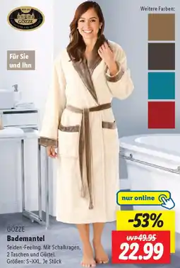 Lidl GÖZZE Bademantel Angebot