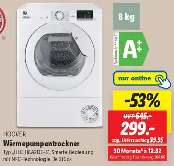 Lidl HOOVER Wärmepumpentrockner Angebot