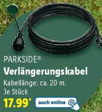 Lidl PARKSIDE Verlängerungskabel Angebot