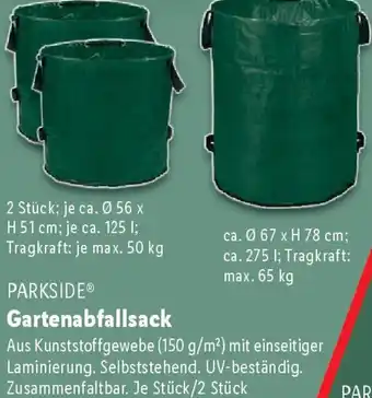 Lidl PARKSIDE Gartenabfallsack Angebot