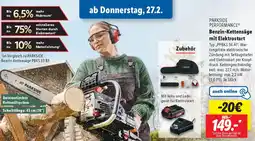 Lidl PARKSIDE PERFORMANCE Benzin-Kettensäge mit Elektrostart Angebot