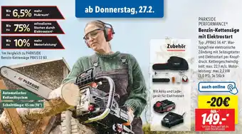 Lidl PARKSIDE PERFORMANCE Benzin-Kettensäge mit Elektrostart Angebot