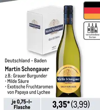 METRO Martin Schongauer Z.B.: Grauer Burgunder Angebot