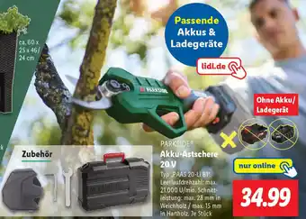 Lidl PARKSIDE Akku-Astschere 20 V Angebot