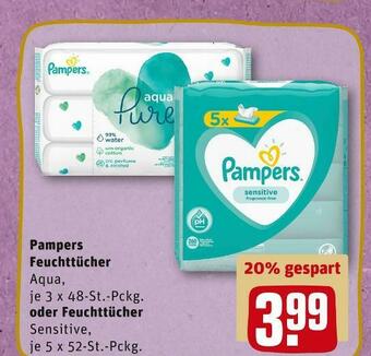 REWE Pampers feuchttücher oder feuchttücher Angebot