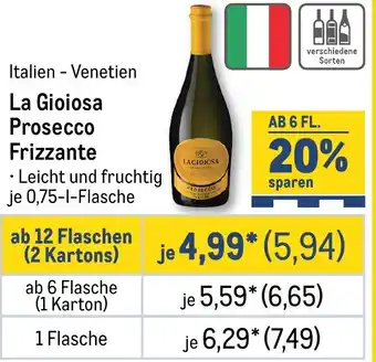 METRO La Gioiosa Prosecco Frizzante Angebot